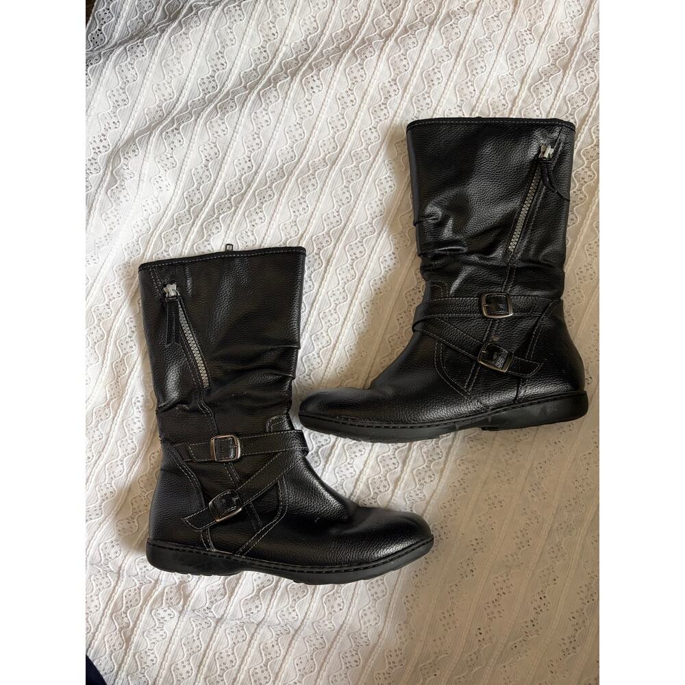 Sporto Women's Black Winter Boots Faux Fur Lined Side Zip Size 7M